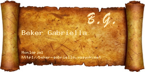Beker Gabriella névjegykártya