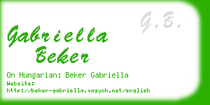 gabriella beker business card